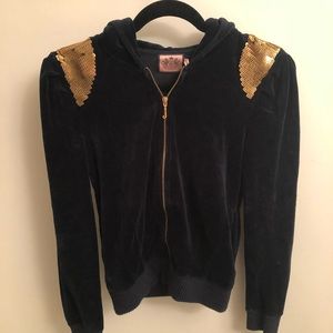 Navy Juicy Couture Velour Tracksuit top- worn once